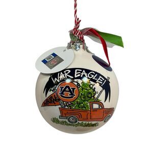 New Magnolia Lane Auburn University War Eagle Christmas Holiday Ornament Truck